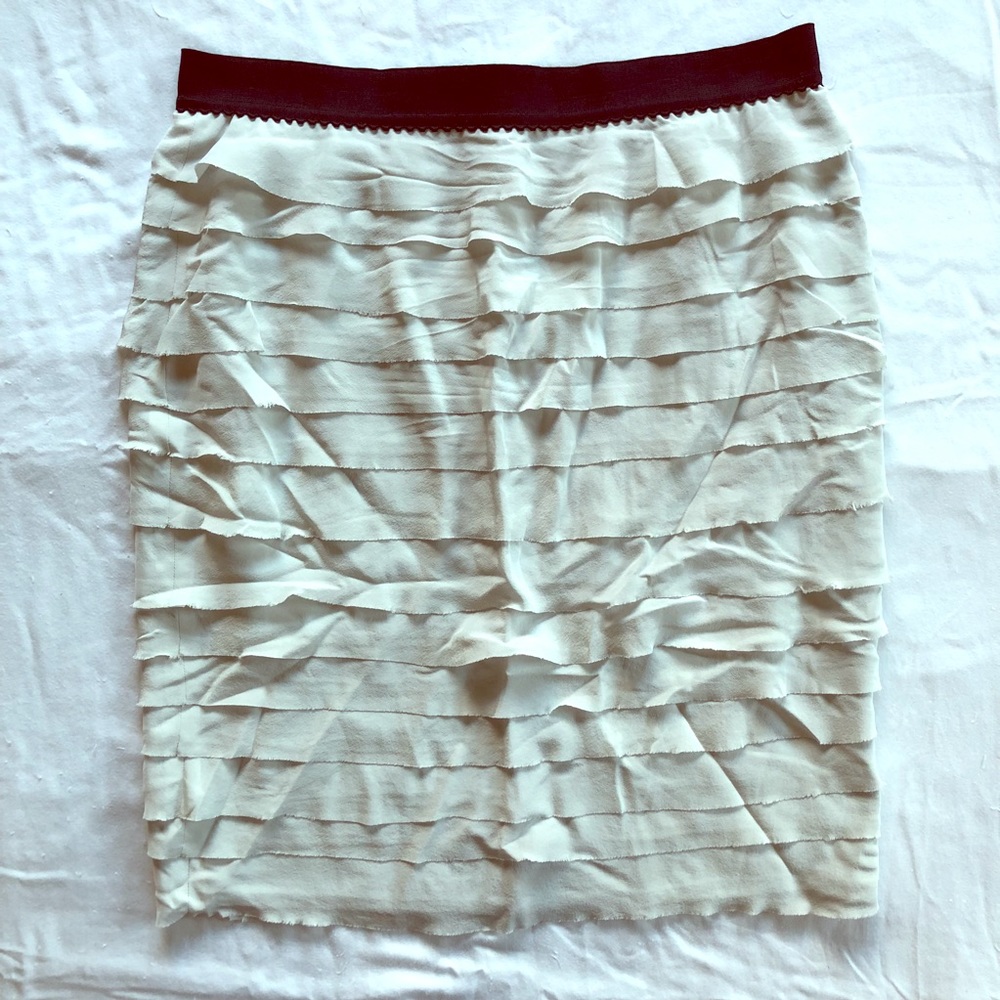 BCBG ruffle Pencil skirt